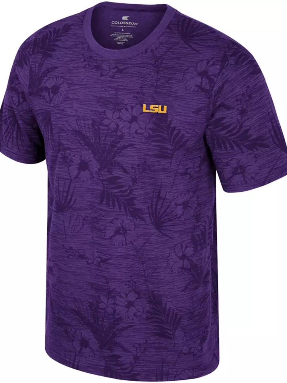 Colosseum Men's LSU Tigers Purple Groves Printed T-Shirt - Size Medium NWT